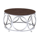 Elements International Alexis CAX100CTE Round Coffee Table IMAGE 2