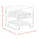 Elements International Matrix CTMX100ET Square Storage End Table IMAGE 11