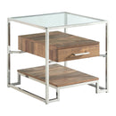 Elements International Matrix CTMX100ET Square Storage End Table IMAGE 1