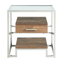 Elements International Matrix CTMX100ET Square Storage End Table IMAGE 2