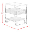 Elements International Matrix CTMX100CET Storage Chairside Table IMAGE 11