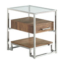 Elements International Matrix CTMX100CET Storage Chairside Table IMAGE 1