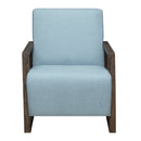 Elements International Furman UFM377100E Accent Chair - Light Blue IMAGE 2