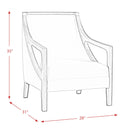 Elements International Hopkins UHK525102E Accent Chair - Natural/White Wash IMAGE 11