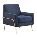 Elements International Lampur ULP3200100E Accent Arm Chair - Blue IMAGE 1