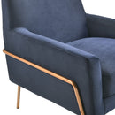 Elements International Lampur ULP3200100E Accent Arm Chair - Blue IMAGE 7