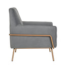 Elements International Lampur ULP3204100E Accent Arm Chair - Gray IMAGE 3