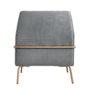 Elements International Lampur ULP3204100E Accent Arm Chair - Gray IMAGE 4