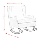 Elements International Seaside USS052101G Rocking Chair - Pink IMAGE 11
