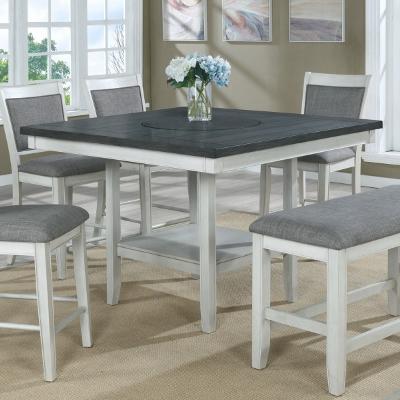 Crown Mark Fulton 2727CG T 4848 Counter Height Table Chalk Grey