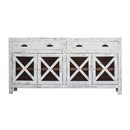 Elements International Bruno MABR100DR Accent Cabinet - White/Brown IMAGE 1