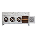 Elements International Bruno MABR100DR Accent Cabinet - White/Brown IMAGE 2