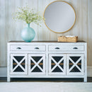 Elements International Bruno MABR100DR Accent Cabinet - White/Brown IMAGE 8