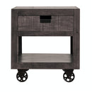 Elements International Industrial MAIN300ETD End Table - Grey IMAGE 1
