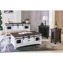 Elements International Thomas MATH021CT Coffee Table - White/Brown IMAGE 3