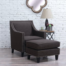 Elements International Erica UER081100CA Chair with Chrome Nails - Heirloom Chocolate IMAGE 2