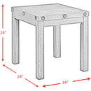 Elements International Colorado TCO100ETP End Table w/USB IMAGE 4