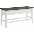 Elements International Kayla DKY350CSBN Counter Height Storage Bench IMAGE 1