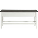 Elements International Kayla DKY350CSBN Counter Height Storage Bench IMAGE 2