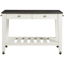Elements International Kayla TKY300KTC Kitchen Cart w/Grey Top IMAGE 1
