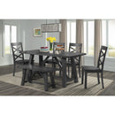 Elements International Renegade DRN3006DS 6 pc Dining Set - Grey IMAGE 1