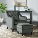 Elements International Tiffany UTF288100 Accent Chair - Broadway Gun Metal IMAGE 10