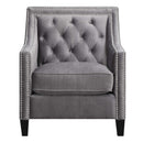 Elements International Tiffany UTF288100 Accent Chair - Broadway Gun Metal IMAGE 1