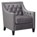 Elements International Tiffany UTF288100 Accent Chair - Broadway Gun Metal IMAGE 2