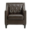 Elements International Tiffany UTF121100E Accent Chair - Phoenix Brown IMAGE 1