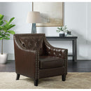 Elements International Tiffany UTF121100E Accent Chair - Phoenix Brown IMAGE 4