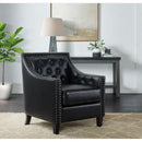 Elements International Tiffany UTF123100E Accent Chair - Phoenix Black IMAGE 4