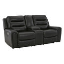 Signature Design by Ashley Warlin 6110518 Power Reclining Loveseat with Console and Adjustable Headrest IMAGE 1