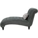 Elements International Twain Chaise with Gray Scroll Pillow IMAGE 2
