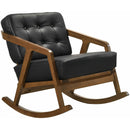 Elements International Ingram Rocker Chair in Black IMAGE 1