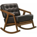 Elements International Ingram Rocker Chair in Brown IMAGE 1