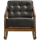 Elements International Ingram Rocker Chair in Brown IMAGE 2