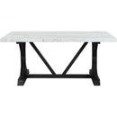 Elements International Tuscany 70" Marble Standard Height Rectangular Dining Table IMAGE 2