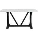 Elements International Tuscany 70" Marble Counter Height Dining Table IMAGE 2