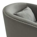 Elements International Stanton Swivel Chair in Gun Metal IMAGE 4