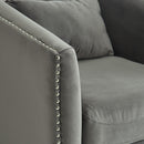 Elements International Stanton Swivel Chair in Gun Metal IMAGE 5
