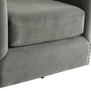 Elements International Stanton Swivel Chair in Gun Metal IMAGE 6