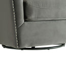 Elements International Stanton Swivel Chair in Gun Metal IMAGE 7