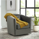 Elements International Stanton Swivel Chair in Gun Metal IMAGE 8