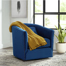 Elements International Stanton Swivel Chair in Navy IMAGE 8