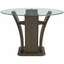 Elements International Dapper Round Counter Height Dining Table in Walnut IMAGE 2