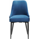 Elements International Celeste Dining Side Chair w/Blue Fabric IMAGE 2