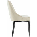 Elements International Celeste Dining Side Chair w/Cream Fabric IMAGE 3