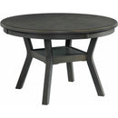 Elements International Amherst Dining Table w/Wood Leg Grey Finish IMAGE 1