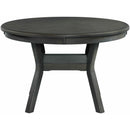 Elements International Amherst Dining Table w/Wood Leg Grey Finish IMAGE 2