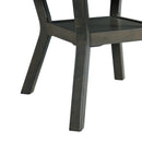 Elements International Amherst Dining Table w/Wood Leg Grey Finish IMAGE 5